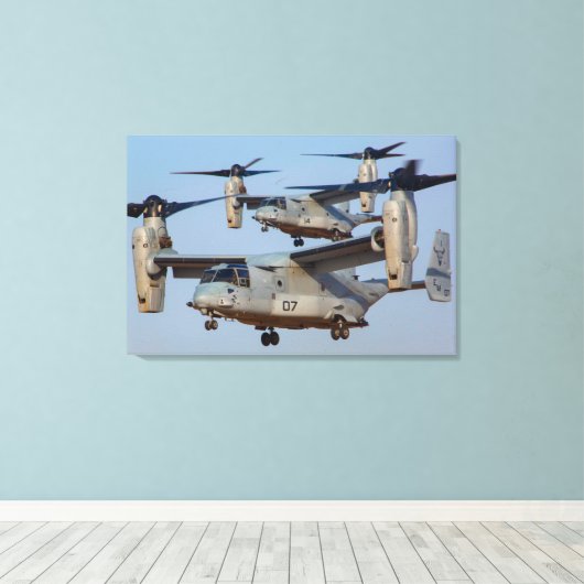 MV-22B OSPREY 24x36 Canvas Afdruk (Insitu (Houten vloer))