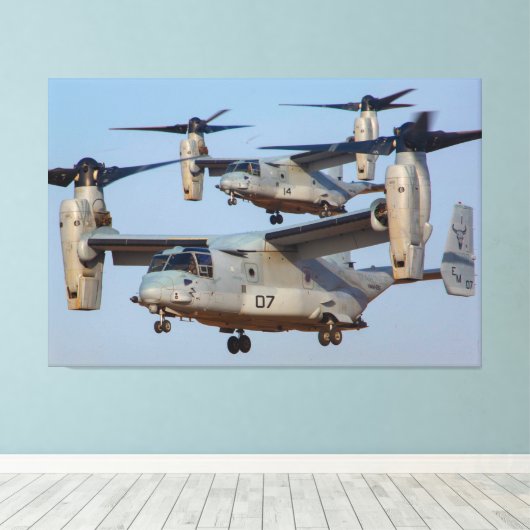 MV-22B OSPREY 40x60 Canvas Afdruk (Insitu (Houten vloer))