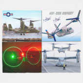 MV-22B OSPREY FLEECE DEKEN (Voorkant (Horizontaal))