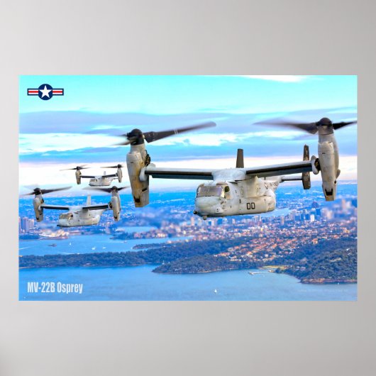 MV-22B OSPREY OVER AUSTRALIË POSTER (Voorkant)