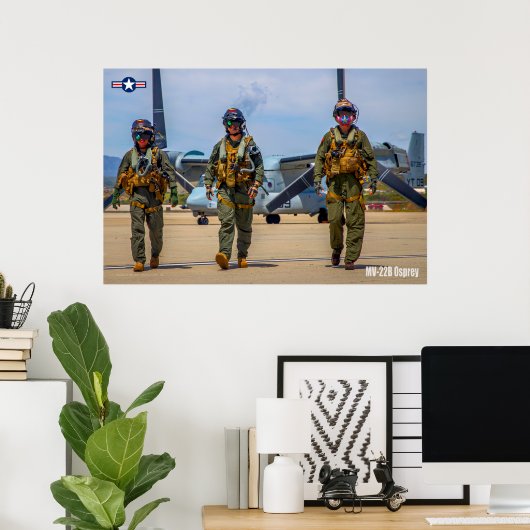 MV-22B OSPREY-SCHEMA POSTER (Thuiskantoor)