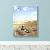MV-22B Ospreys vliegen boven het Amerikaanse Navy Canvas Afdruk (Insitu (Houten vloer))