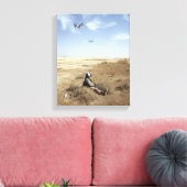 MV-22B Ospreys vliegen boven het Amerikaanse Navy  Canvas Afdruk (Insitu (Woonkamer))