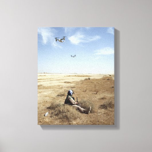 MV-22B Ospreys vliegen boven het Amerikaanse Navy  Canvas Afdruk (Voorkant)