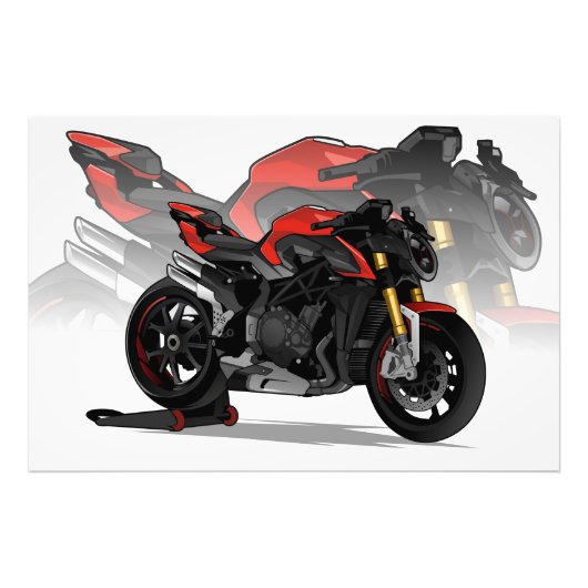MV Agusta Brutale 1000RR with special background Foto Afdruk (Voorkant)