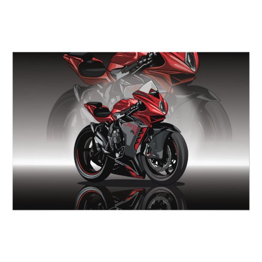 MV Agusta F3 with special background Foto Afdruk (Voorkant)