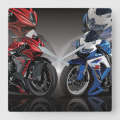 MV Agusta F3 x Suzuki GSX-R Vierkante Klok (Voorkant)
