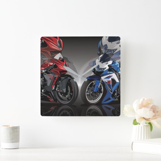 MV Agusta F3 x Suzuki GSX-R Vierkante Klok (Huis)