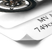 MV Agusta F4750 Serie Oro Motorcycle - A3-formaat Poster (Hoek)