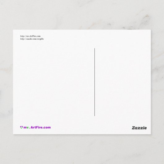 mv het Ontwerp van het Logo - Liefde en Pret - mv Briefkaart (Achterkant)