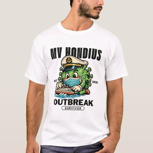 MV Hondius overlevende van de uitbraak T-shirt (Voorkant)