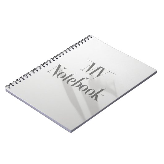 MV-Initialen: Subtiel geschaduwd monogram Notitieboek (Linkerzijde)