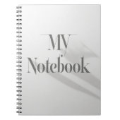 MV-Initialen: Subtiel geschaduwd monogram Notitieboek (Voorkant)
