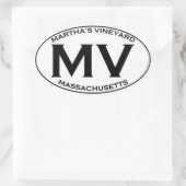 MV - Martha's Vineyard Massachusetts Ovale Sticker (Tas)