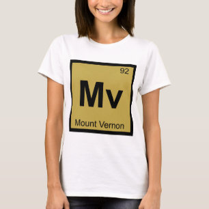 Mv - Mount Vernon New York Chemie Stadssymbool T-shirt