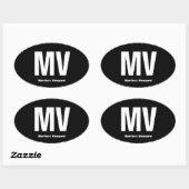 MV Trek Martha's Vineyard Oval Bumpersticker Ovale Sticker (Vel)