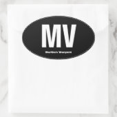 MV Trek Martha's Vineyard Oval Bumpersticker Ovale Sticker (Tas)