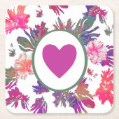 MVB Array of Love Bouquet Design Kartonnen Onderzetters (Voorkant)