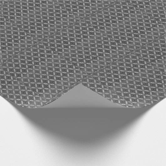 MVB Black Faux Lace Grijs Cadeaupapier (Hoek)