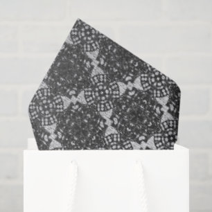MVB Black Faux Lace Grijs Tissuepapier
