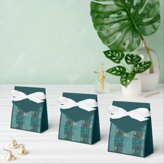 MVB Blauwe Teal- Nepglas Bedankdoosjes (Meervoudige)