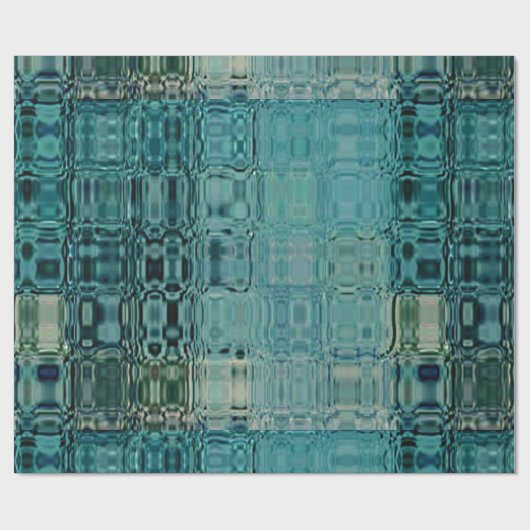 MVB Blue Blauwgroen - FauxGlass -Wrapppapier Cadeaupapier (Vlak)