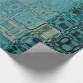 MVB Blue Blauwgroen - FauxGlass -Wrapppapier Cadeaupapier (Hoek)