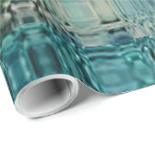 MVB Blue Blauwgroen - FauxGlass -Wrapppapier Cadeaupapier (Rol Hoek)