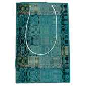 MVB Blue Teal- FauxGlass -Inpakpapier Medium Cadeauzakje (Voorkant)