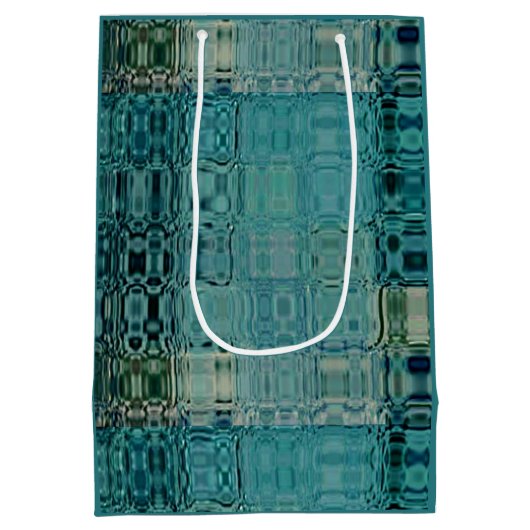 MVB Blue Teal- FauxGlass -Wrapping Paper Medium Cadeauzakje (Achterkant)