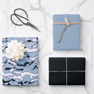 MVB Cameo lichtblauw ontwerp Inpakpapier Vel