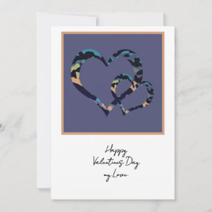 MVB Camo Hearts-Gelukkig Valentijnsdag mijn liefde Kaart