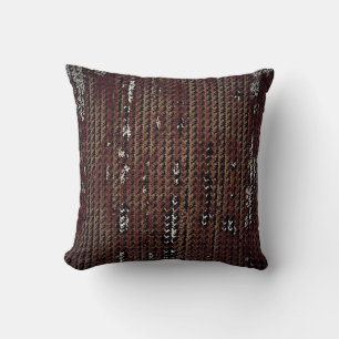 MVB Country Faux Burlap Pattern-2 tone Brown Kussen