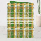 MVB Fall Plaid Green/Orange/Yellow Design Kaart (Achterkant)