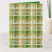 MVB Fall Plaid Green/Orange/Yellow Design Kaart (Voorkant)