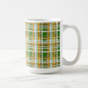 MVB Fall Plaid Groen/Oranje/Geel Design Koffiemok