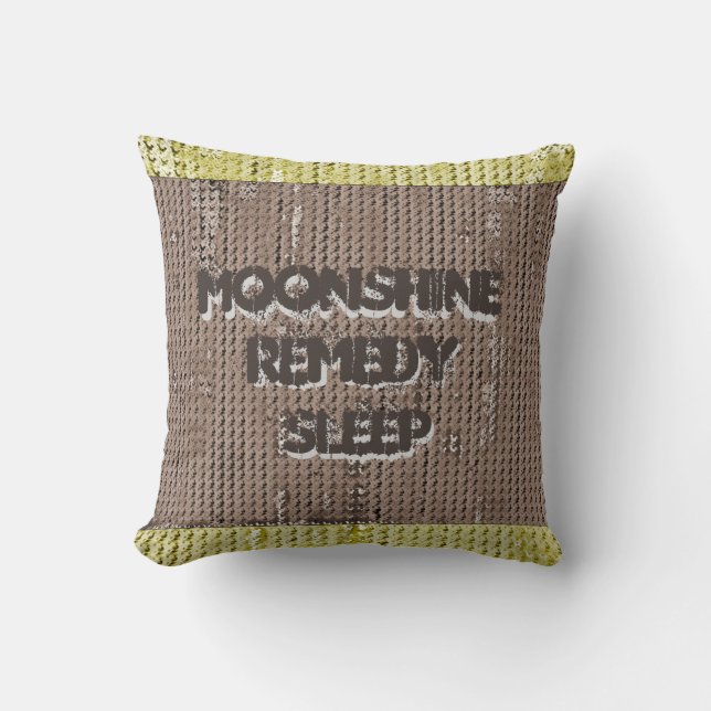 MVB Faux Burlap Sierkussen-Torn/2TY-Moonshine Kussen (Voorkant)