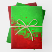 MVB Faux Digital Foil Parchment Green Design Inpakpapier Vel (In situ)