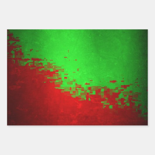 MVB Faux Digital Foil Parchment Green Design Inpakpapier Vel (Voorkant)