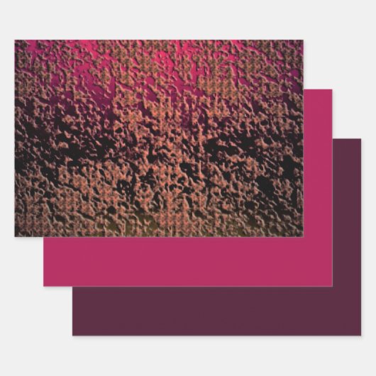 MVB Faux Mauve Abstract Textielontwerp Inpakpapier Vel (Set)