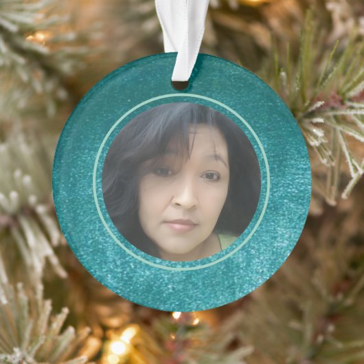 MVB Faux Velvet Teal Customizable Design Ornament (Boom)
