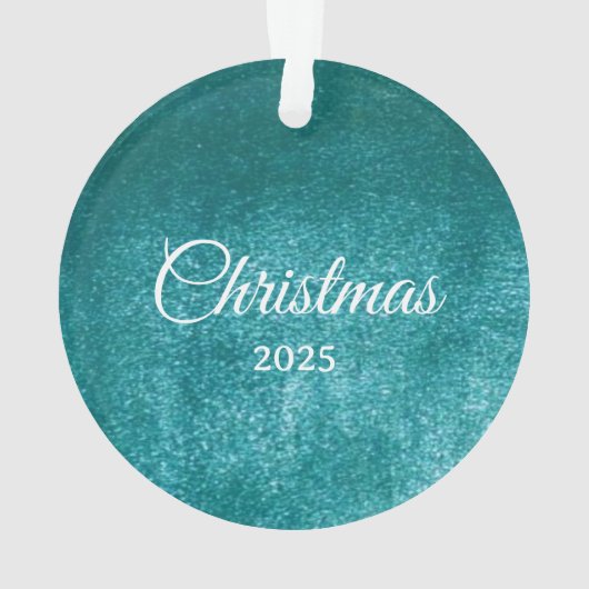 MVB Faux Velvet Teal Customizable Design Ornament (achterkant)