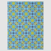 MVB Geo Sky Blue met een vleugje geel Design Tissuepapier (Voorkant)