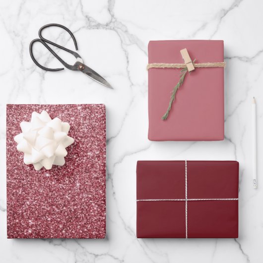 MVB Glanzend Roze Ontwerp Inpakpapier Vel (Voorkant)