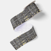 MVB Grijs beige design Satijnen Lint (Achterkant)