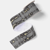 MVB Grijs beige design Satijnen Lint (Achterkant)