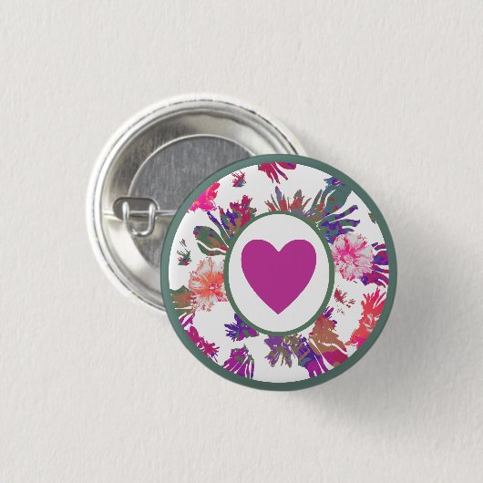 MVB Liefdesboeket Array Design Ronde Button 3,2 Cm (Voorkant /achterkant)