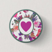 MVB Liefdesboeket Design Ronde Button 3,2 Cm (Voorkant)