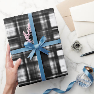 MVB Lumber Jack Black & Grey Plaid Cadeaupapier