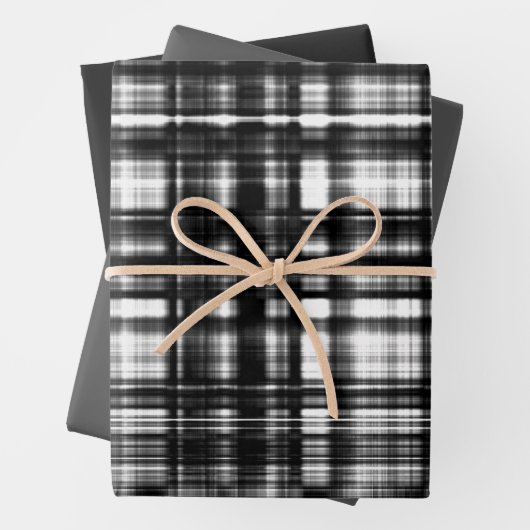 MVB Lumber Jack Black & Grey Plaid Inpakpapier Vel (In situ)